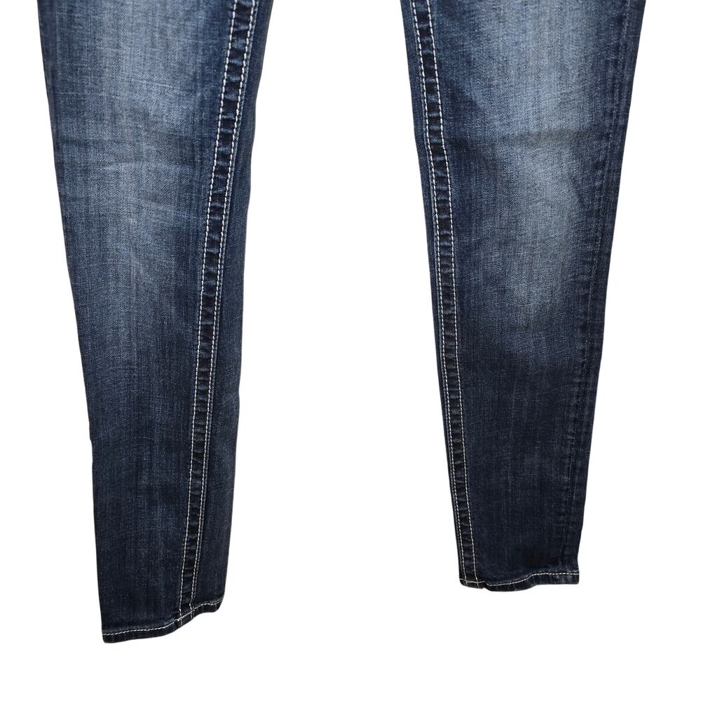 Miss Me Size 26 Signature Skinny Low Rise Jeans Y2K 2000s Retro Embellished - Picture 6 of 8